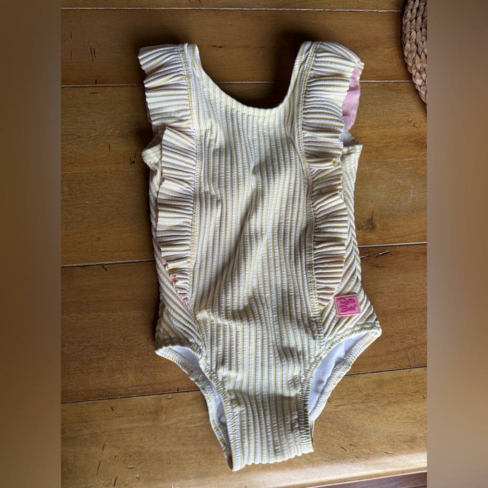 Striped Ruffle butts One-Piece Swimsuit and bloomers bundle